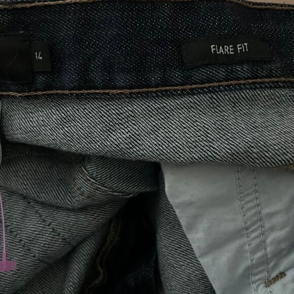 VTG 90s Calvin Klein Dark Wash High Waist Flare bootcut jeans Made in Egypt 14 - Picture 8 of 9